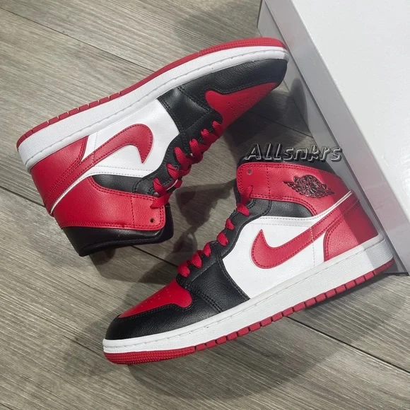 Air Jordan 1 Mid Women’s Red Black White